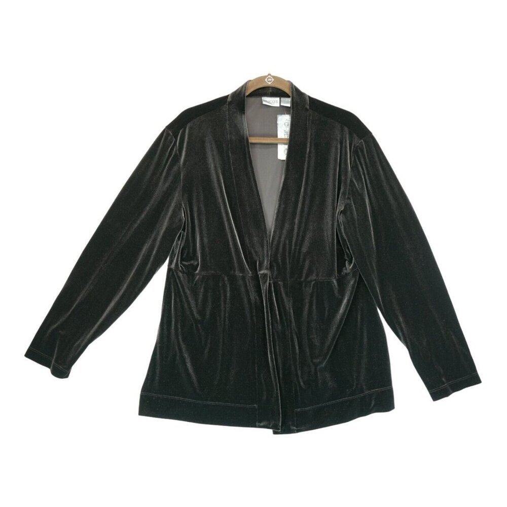 NWT CHICOS Women's Basic Velvet Sully Jacket Mohawk Size 3 MSRP $88
